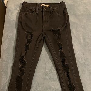 High rise skinny black jeans- Levi’s